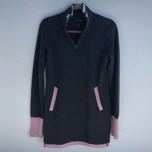 Cynthia Rowley Grey/Pink Cotton/Poly Sweater